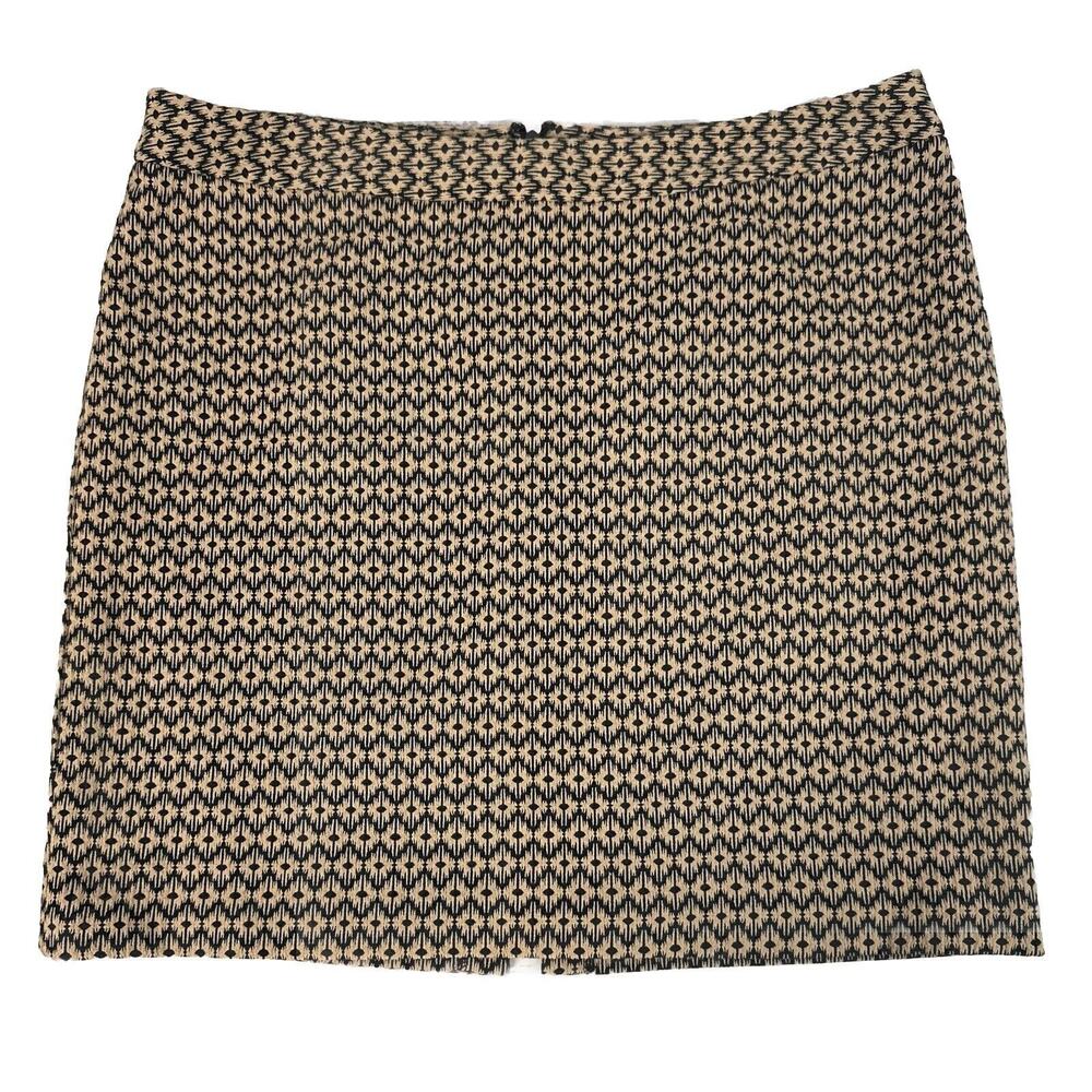 Worthington Womens Geometric Lined Skirt 18 Preppy Business Chic Knee Length